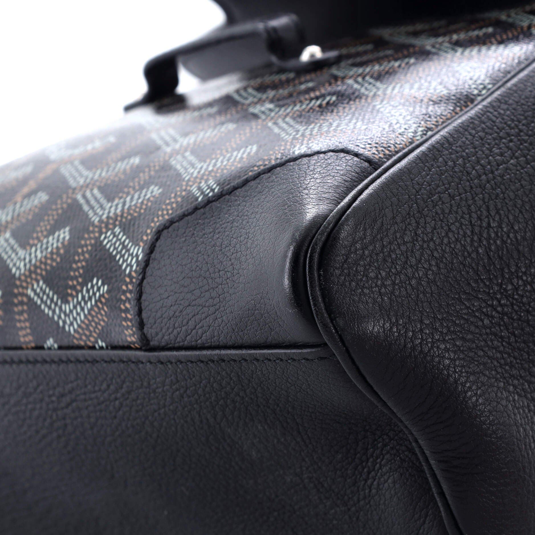 Pre-Owned Goyard Saigon Top Handle Bag Coated Canvas with Leather Mini, Alternate, color, 