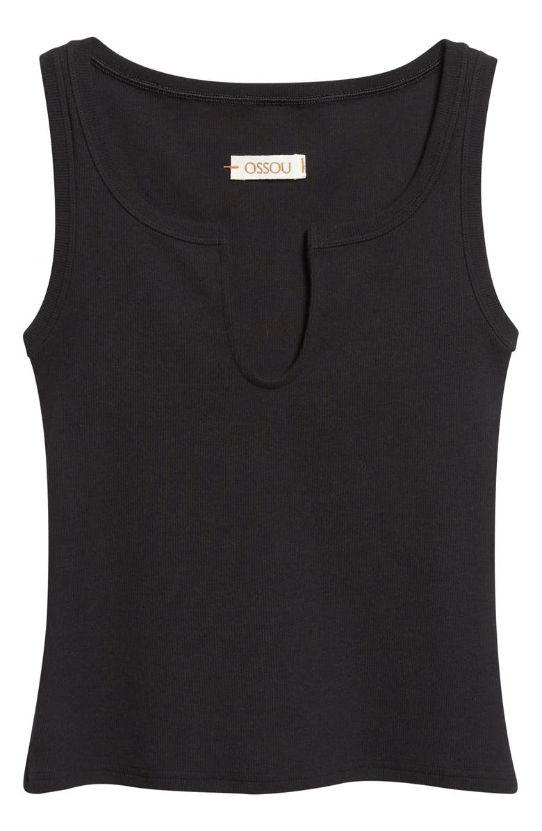 OSSOU Sierra Double Scoop Rib Tank, Alternate, color, Black
