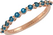 Frankie & Zoe 14K Rose Gold London Blue Topaz Band Ring