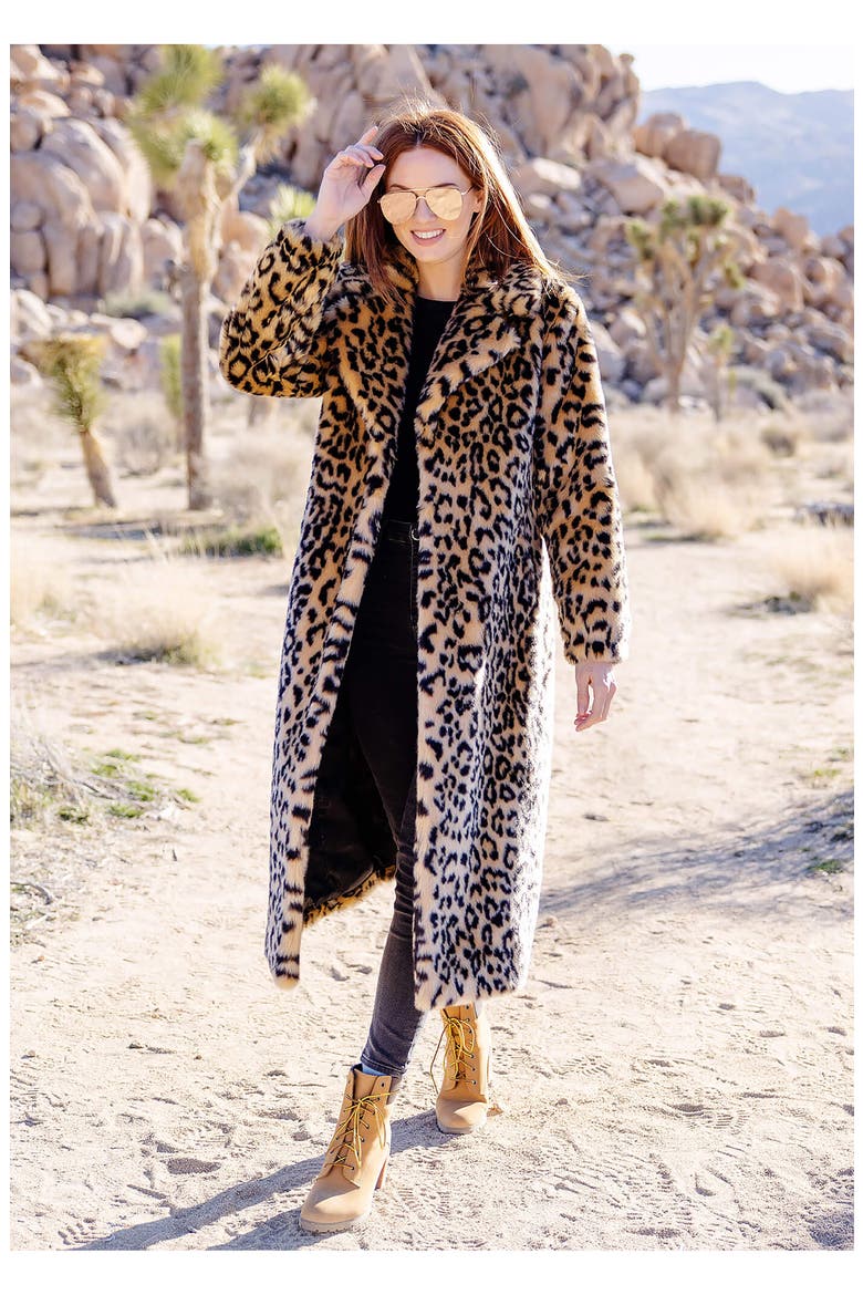 Roam Free Leopard Print Faux Fur Coat (Women) | Nordstrom