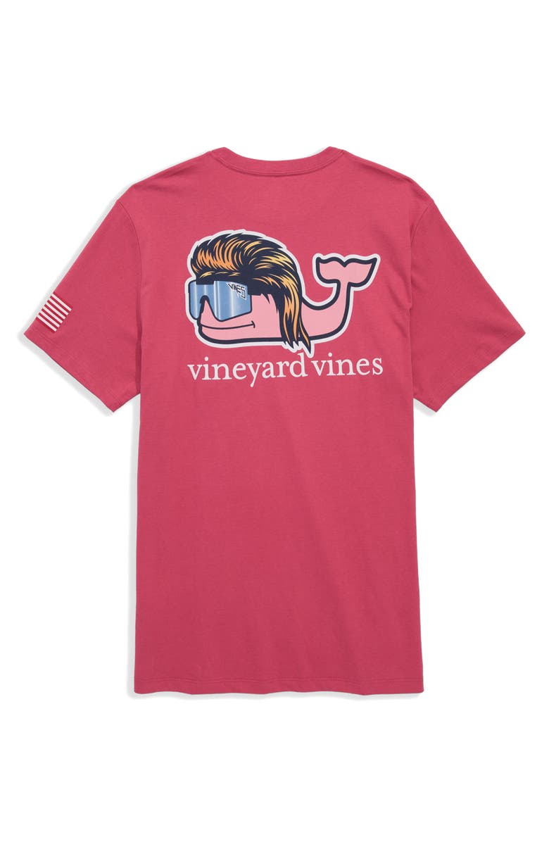 vineyard vines Mullet Whale Pocket Graphic T-Shirt, Alternate, color, Red Sky