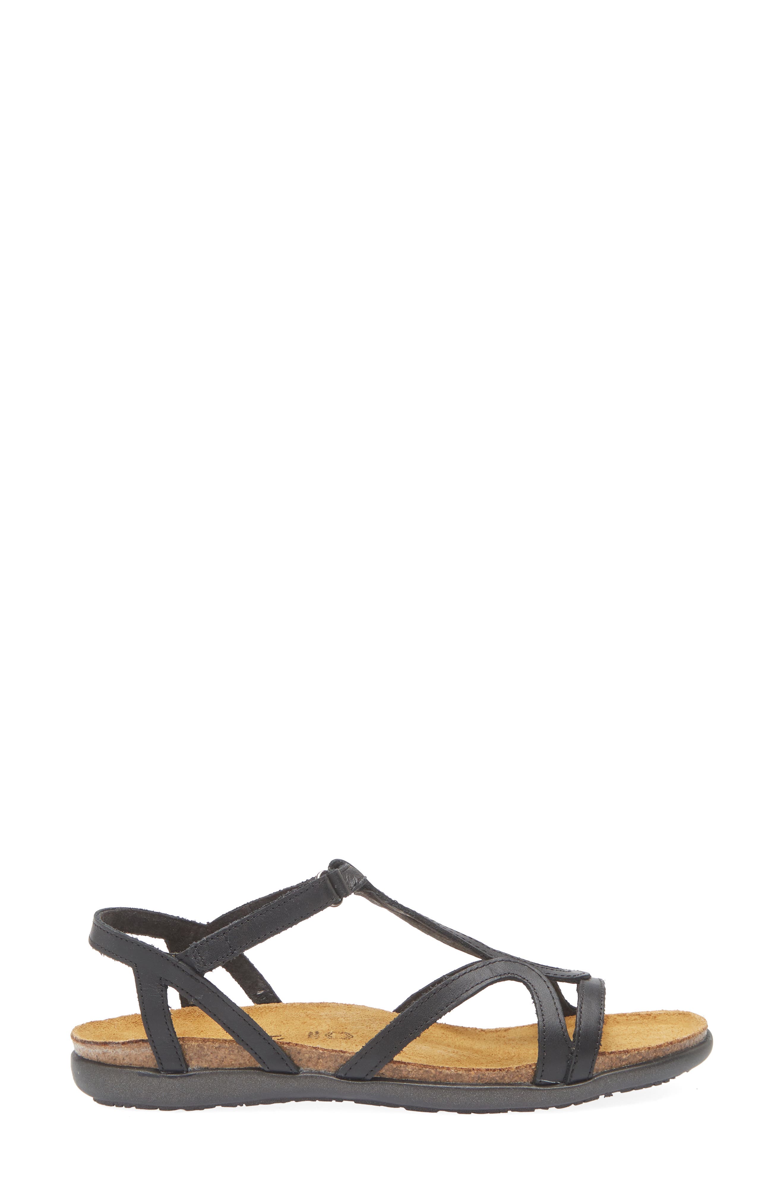 Naot Dorith Sandal, Alternate, color, Black Raven Leather