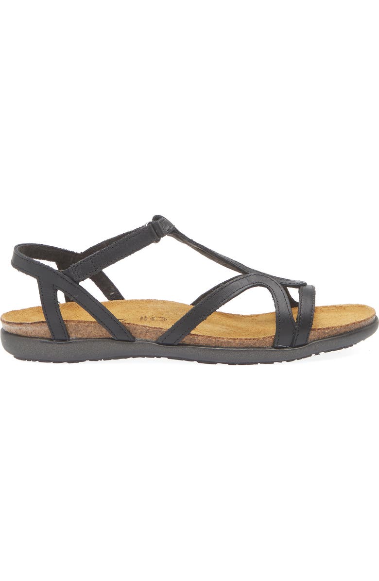 Naot Dorith Sandal, Alternate, color, Black Raven Leather
