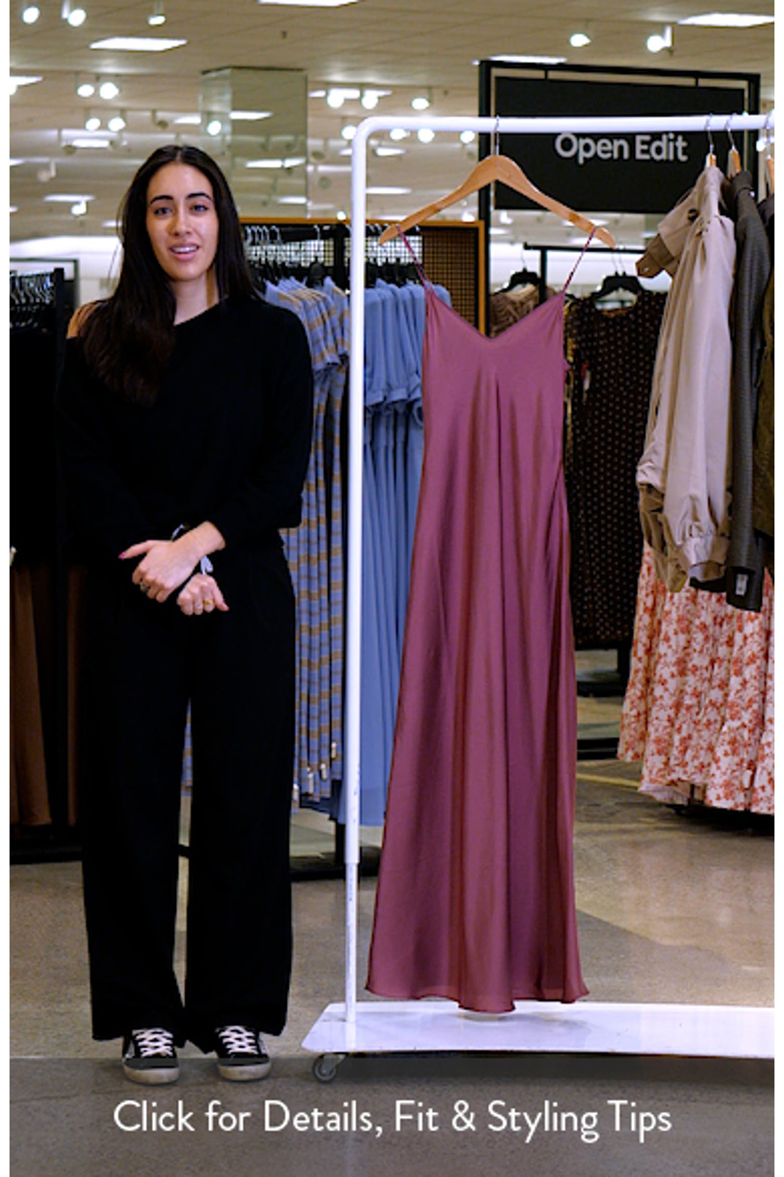 Baby Raspberry Pink Color AllSaints Bryony V-Neck Maxi Slipdress (Women) | Nordstromrack