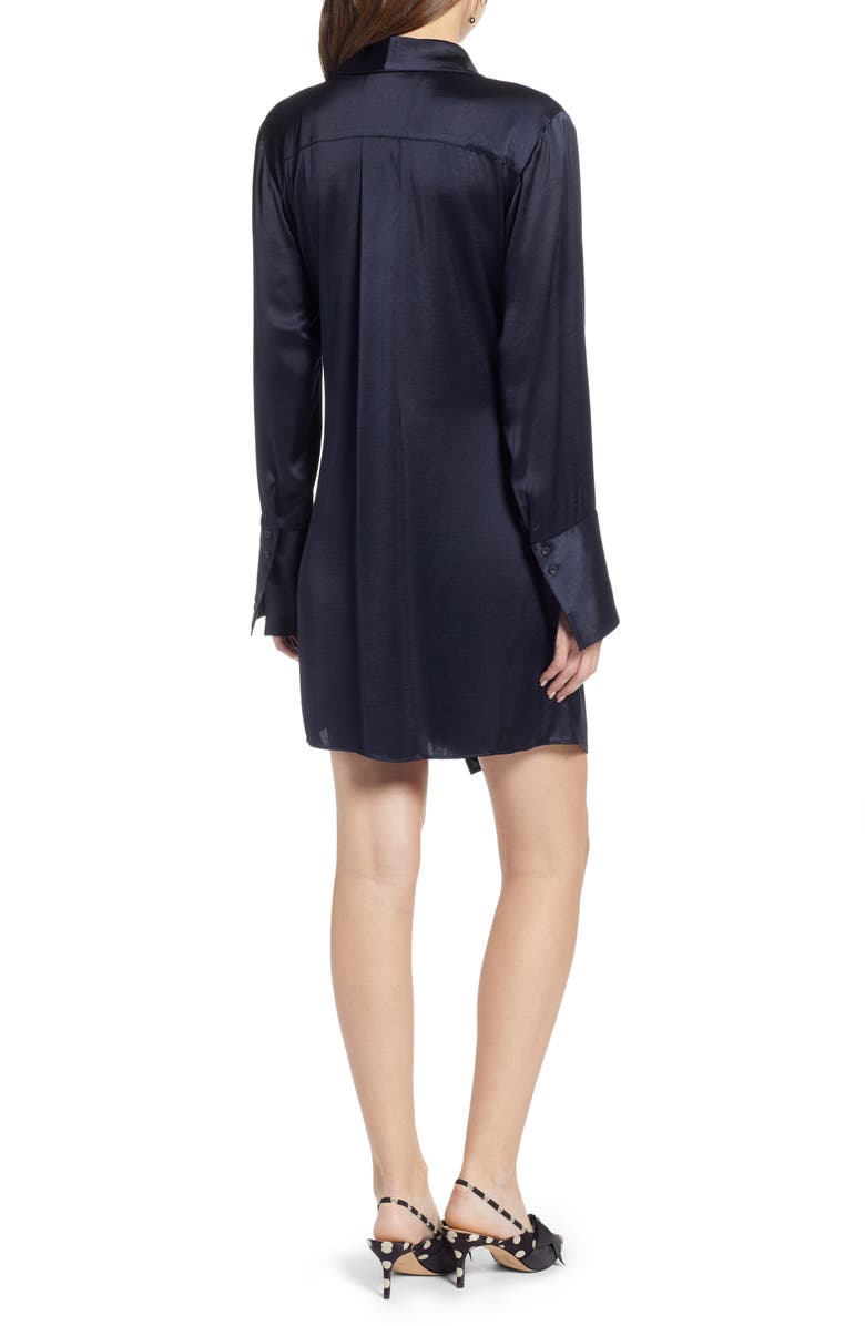 Something Navy Tie Front Dress, Alternate, color,