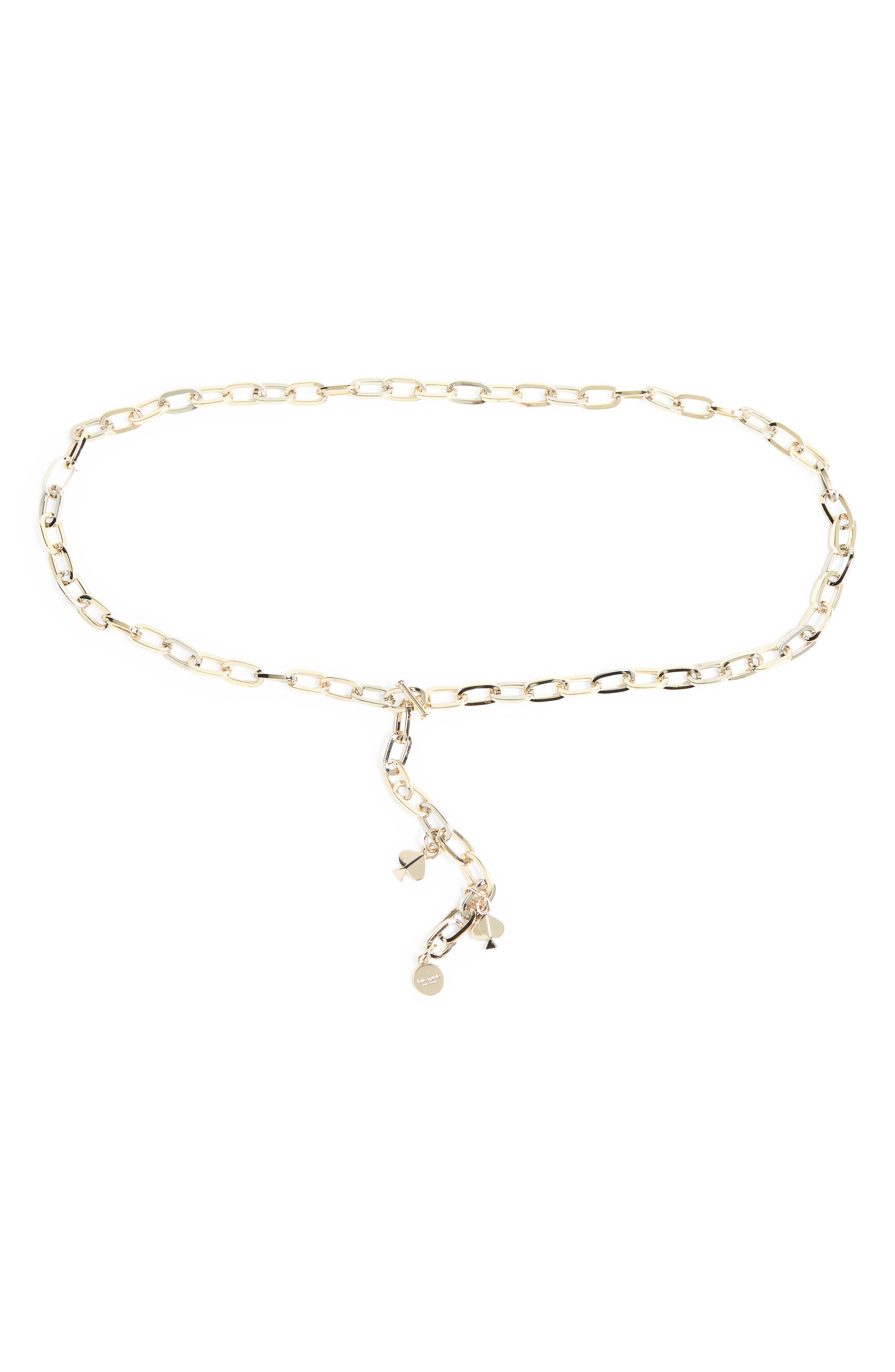 Kate Spade New York two-tone charm chain belt