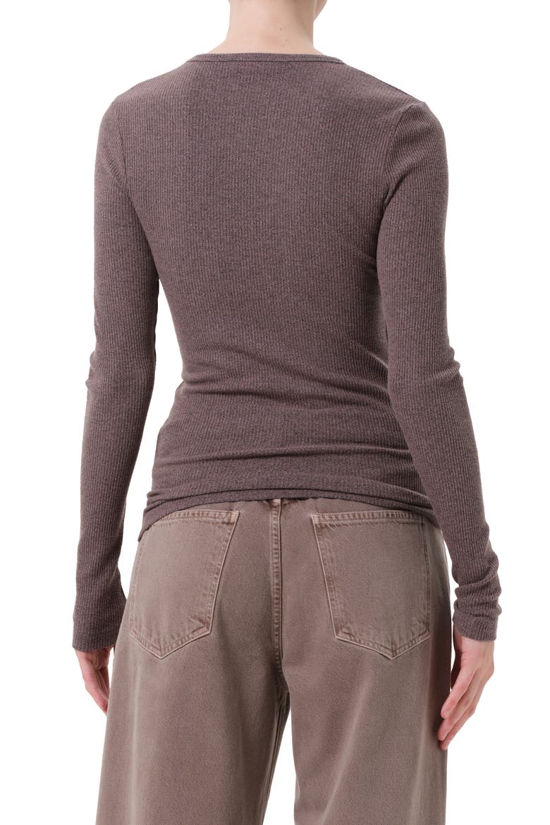 Delphi Slim Fit Ribbed T-Shirt, Alternate, color, CERAMIC V ROSE