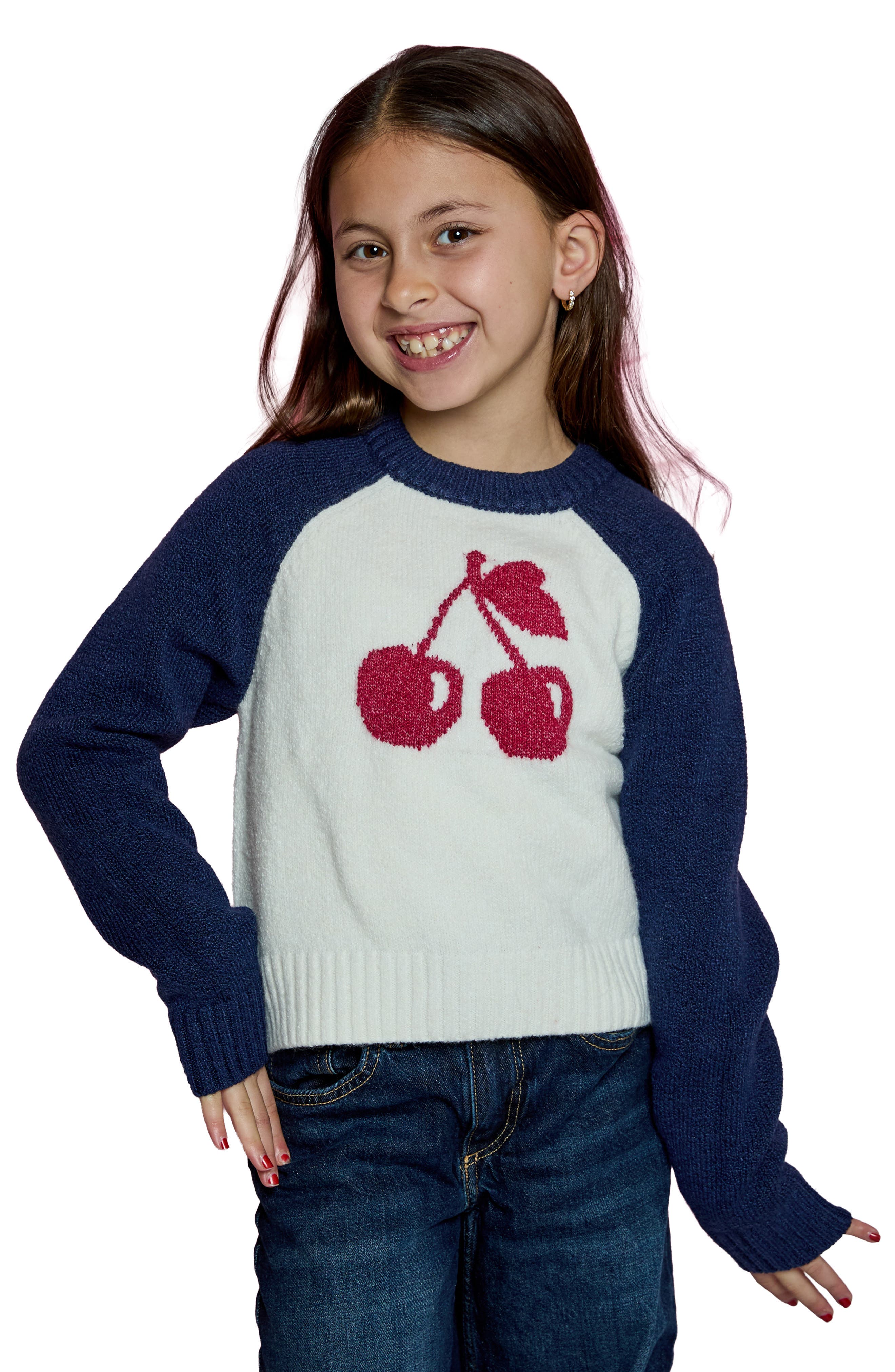 Kids' Cherry Raglan Sweater