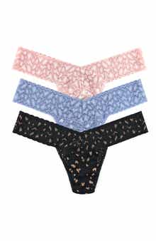 Hanky Panky Leopard Cross Dye Assorted 3-Pack Low Rise Thongs
