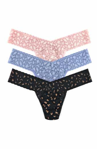 Hanky Panky Leopard Cross Dye Assorted 3-Pack Low Rise Thongs