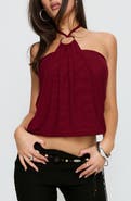 Princess Polly Hedlea Drape Ring Detail Crop Halter Top