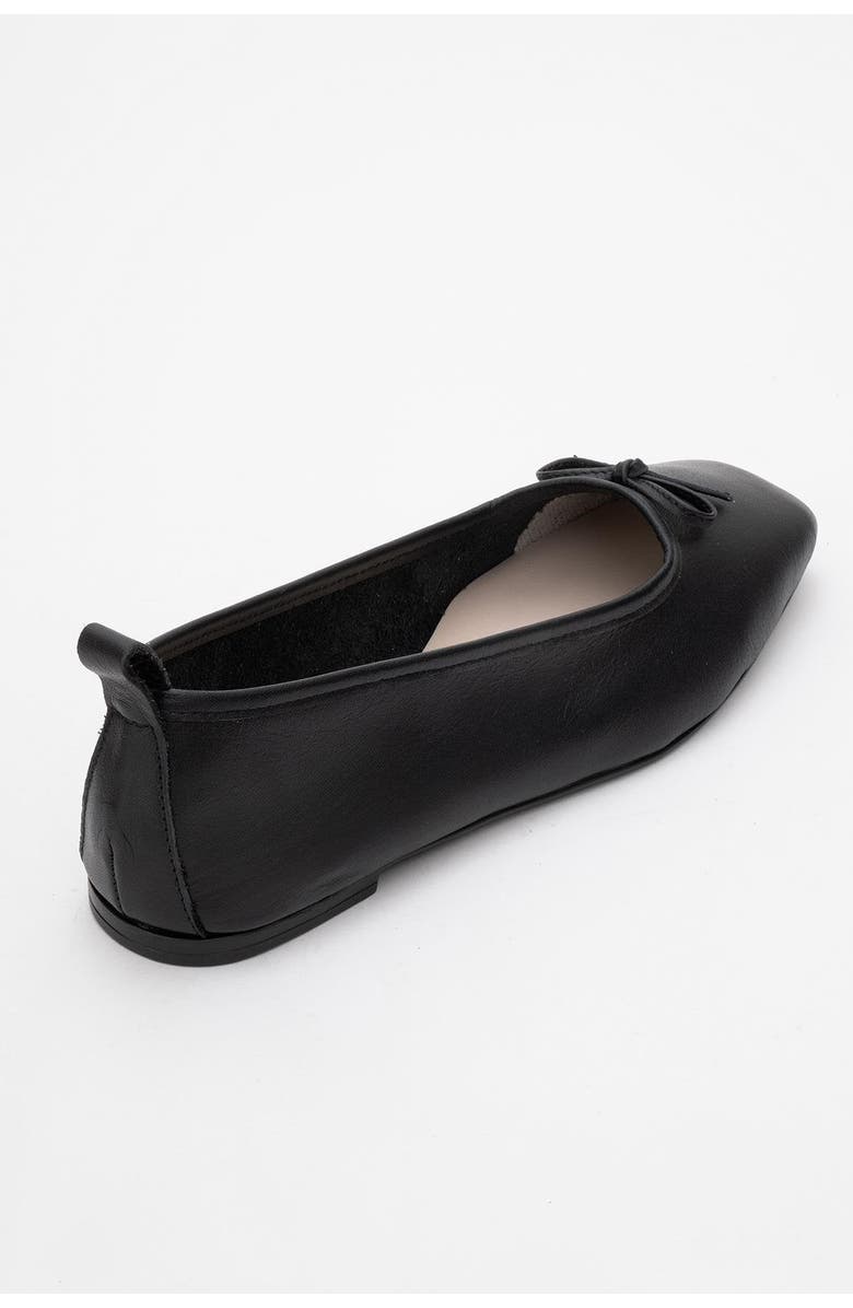 Forever & Always Shoes Sosa Leather Ballet Flats, Alternate, color, Black Leather
