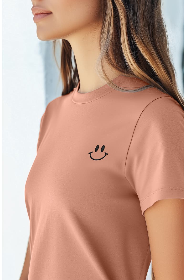Smile Face Tee, Alternate, color, Terracotta
