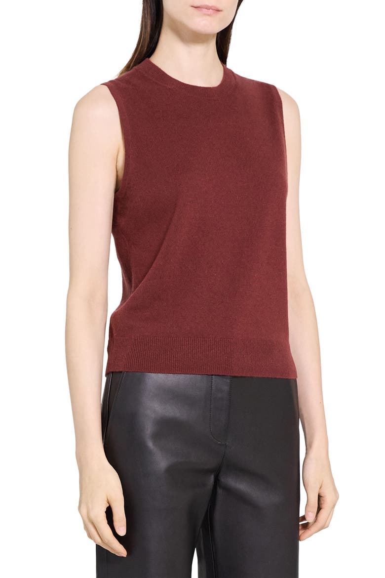 Cashmere Sleeveless Sweater, Alternate, color, OXBLOOD RED - 2PY