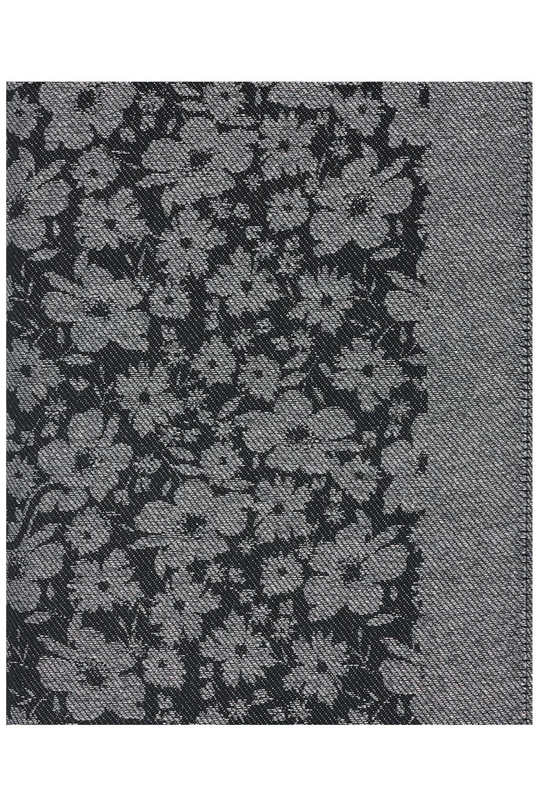 Metallic Daisy Evening Wrap Scarf, Alternate, color, BLACK