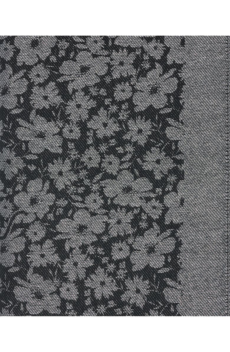 KARL LAGERFELD PARIS Metallic Daisy Evening Wrap Scarf, Alternate, color, Black