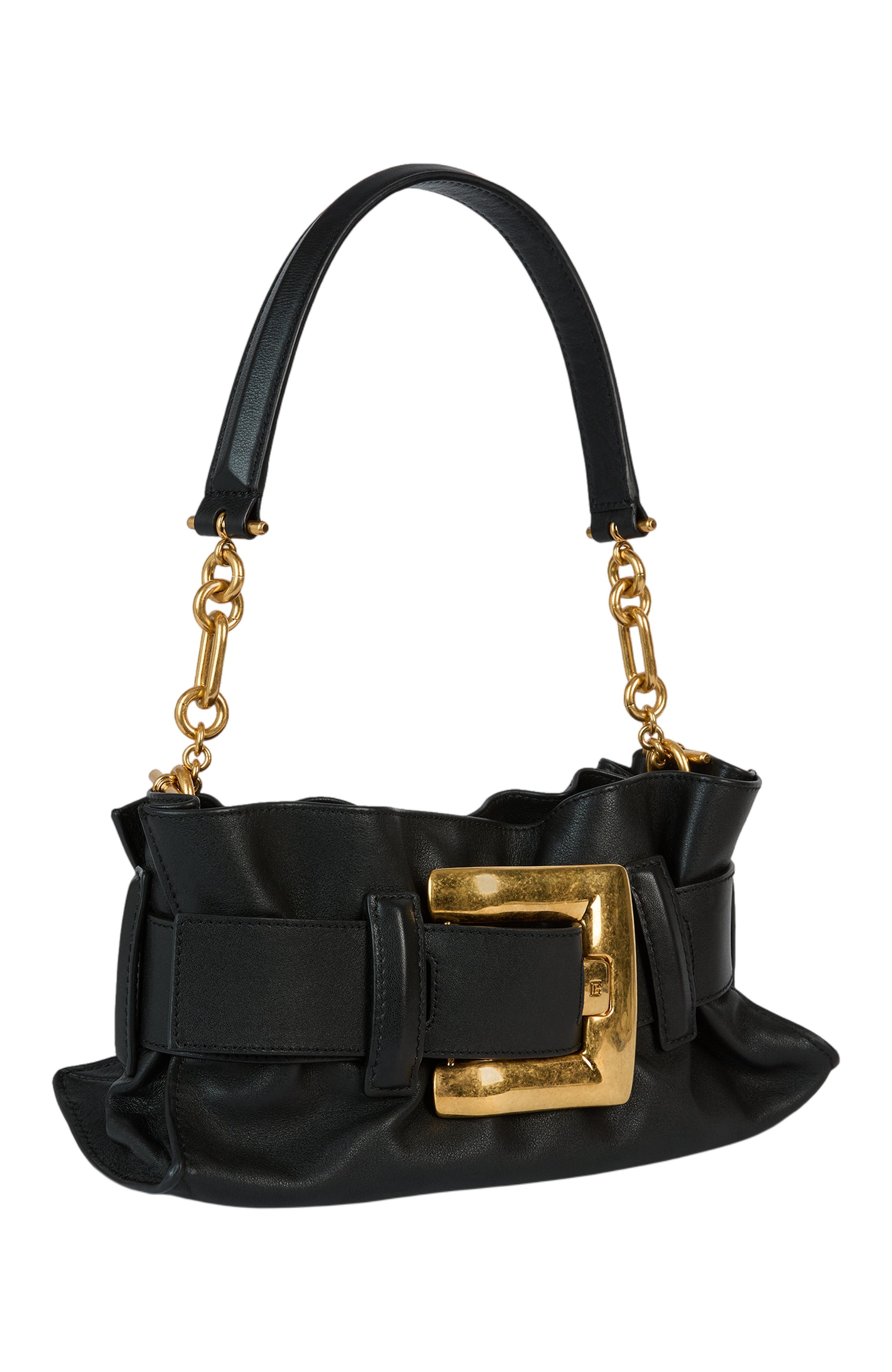 Mini Anthem bag in smooth leather, Alternate, color, black