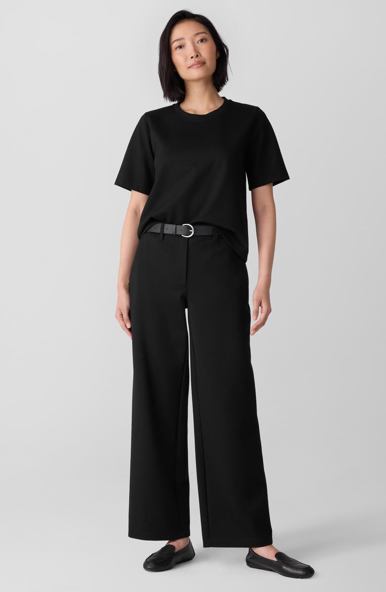 Eileen Fisher High Waist Wide Leg Pants, Alternate, color, Black