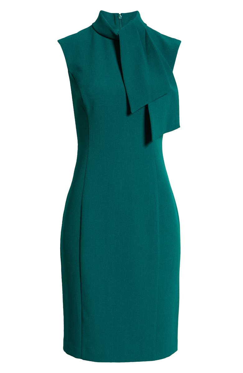 Harper Rose Jabot Neck Sleeveless Sheath Dress, Alternate, color,