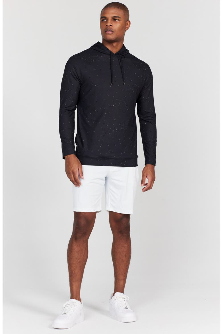 Chivas Flecked Stretch Hoodie, Alternate, color, TUXEDO