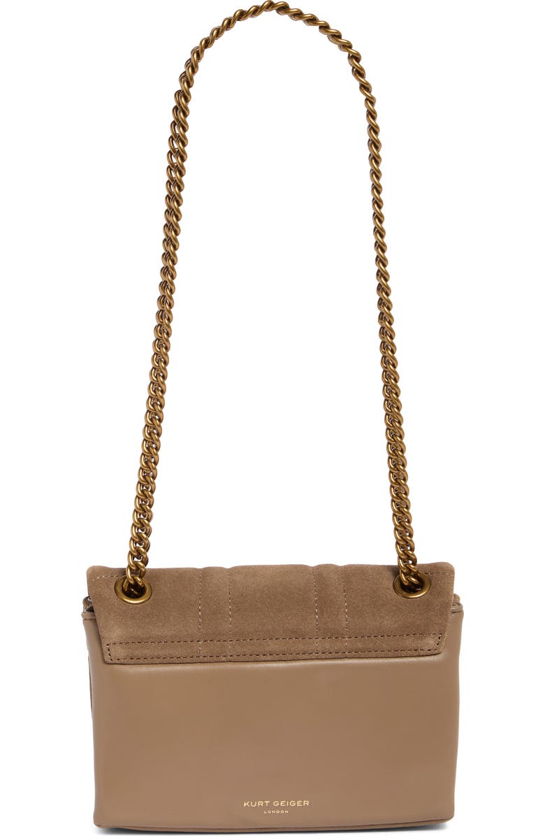 Kurt Geiger London Mini Kensington Convertible Leather Crossbody Bag, Alternate, color, Light Beige
