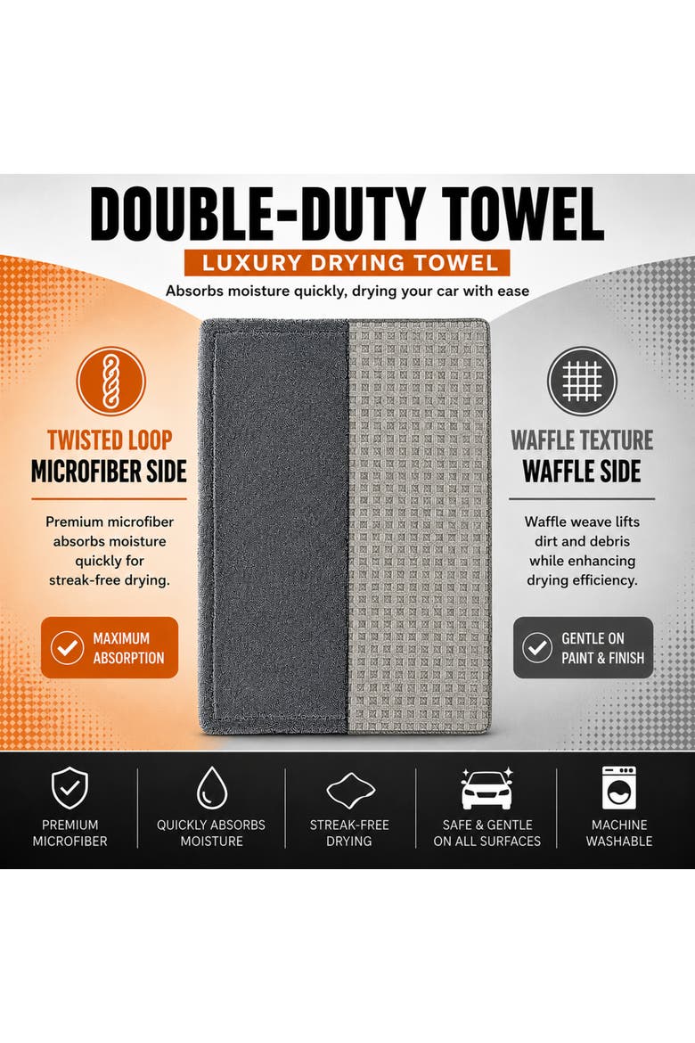 Double Duty Drying Towel, Alternate, color, Gray
