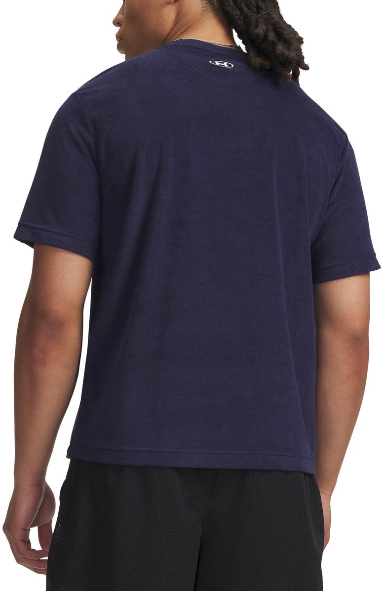 Under Armour UA Icon Terry Cloth Pocket T-Shirt, Alternate, color, Midnight Navy