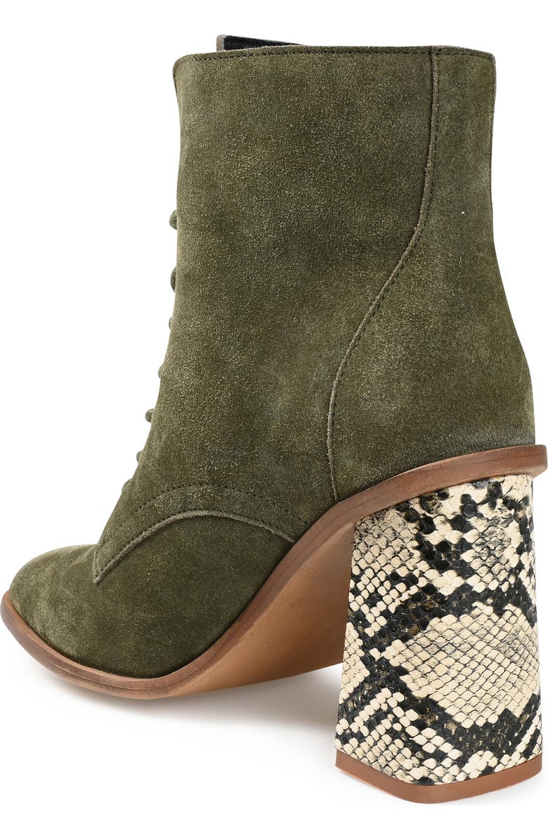 Journee Collection Journee Signature Edda Lace-Up Bootie, Alternate, color, Olive