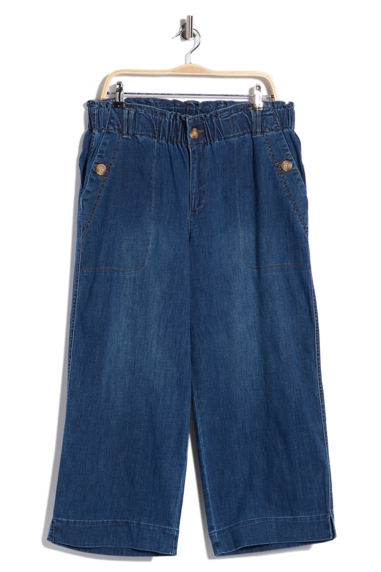 Wide Leg Crop Jeans, Alternate, color, DENIM