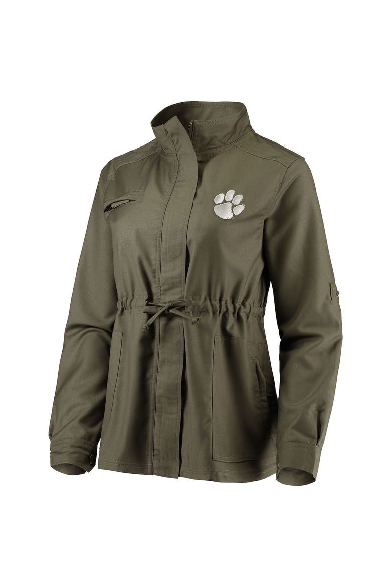 Women's Olive Clemson Tigers Sierra Surplus Full-Zip Jacket, Alternate, color, Olive