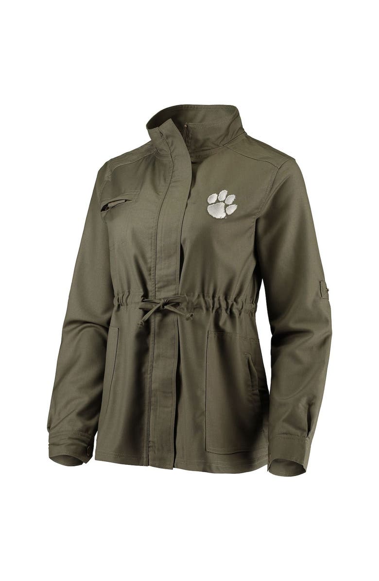 BOXERCRAFT Women's Olive Clemson Tigers Sierra Surplus Full-Zip Jacket, Alternate, color, 
