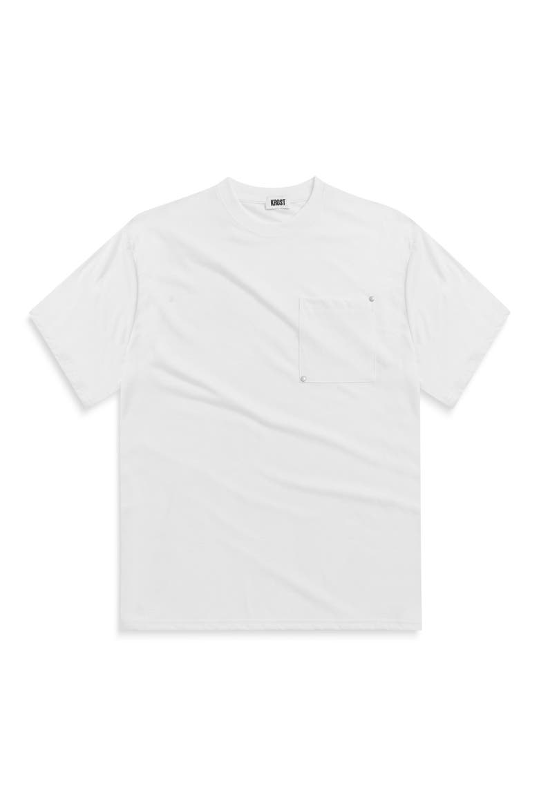 Rivet Pocket Cotton Blend T-Shirt, Alternate, color, WHITE