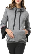 Kimi and Kai Layla Cowl Neck Maternity/Nursing Hoodie