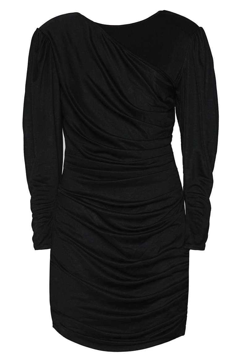 Alaia Ruched Minidress, Alternate, color, BLACK