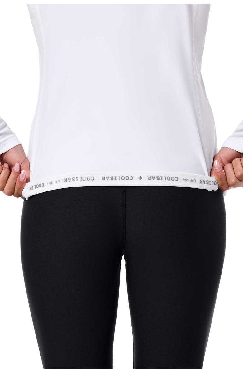 Coolibar Women's Lightweight Swim Shirt with Long Sleeves, UPF 50+ Sun Protection, Hightide Lite, Alternate, color, White