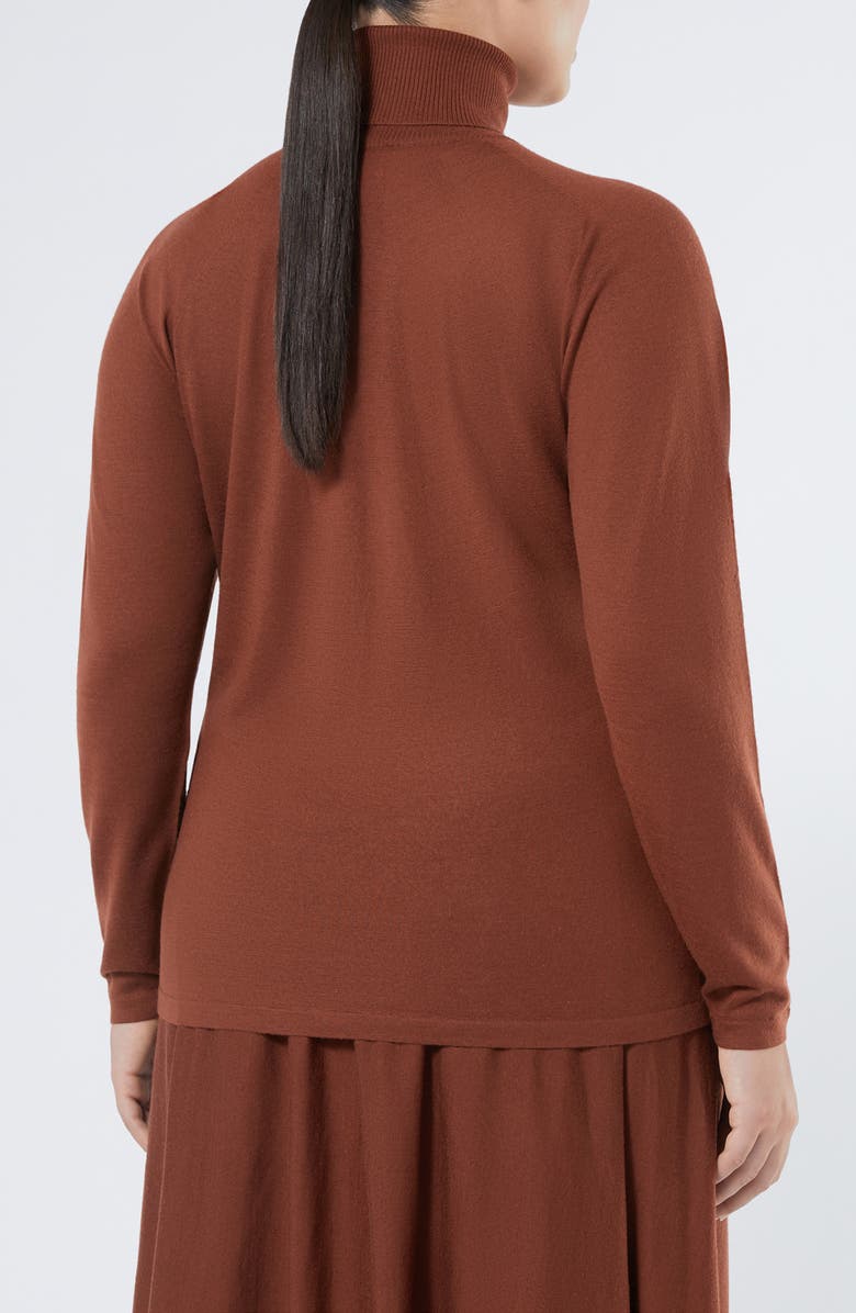Marina Rinaldi Fatima Turtleneck Virgin Wool & Cashmere Sweater, Alternate, color, Camel