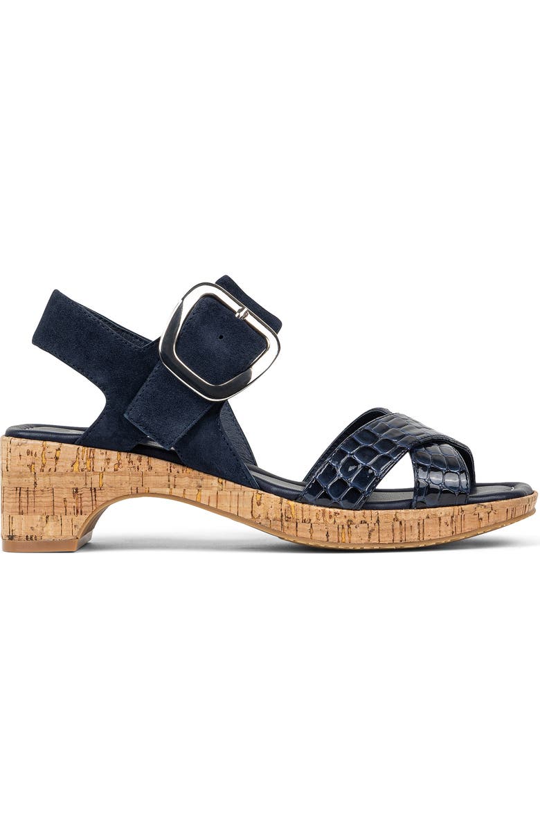 Donald Pliner Rolli Platform Sandal, Alternate, color, Navy