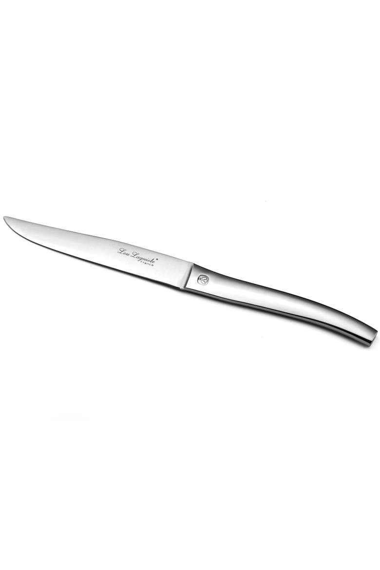 Alphonse Abeille Steak Knife Set of 4 Smooth, Main, color, SILVER