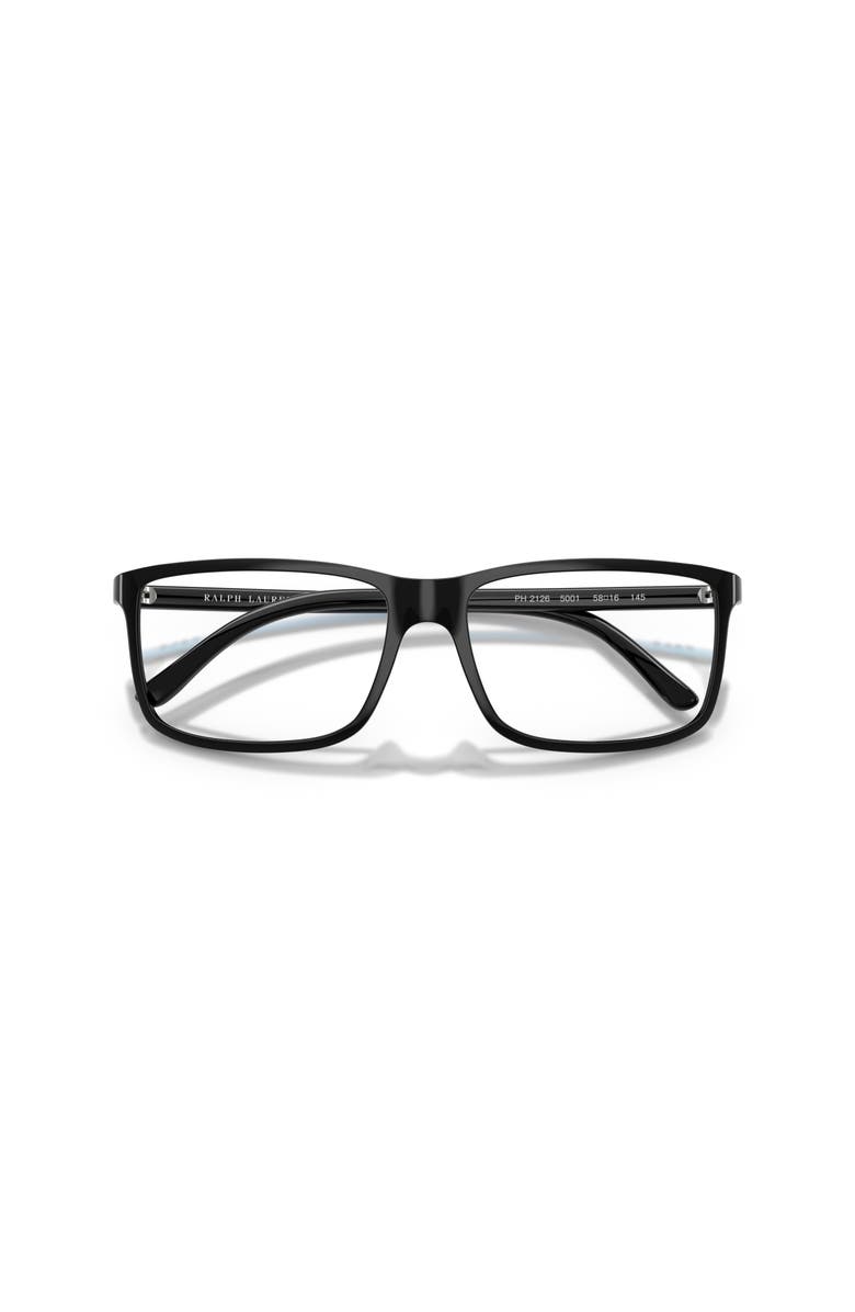 Polo Ralph Lauren 58mm Rectangle optical glasses, Alternate, color, Black