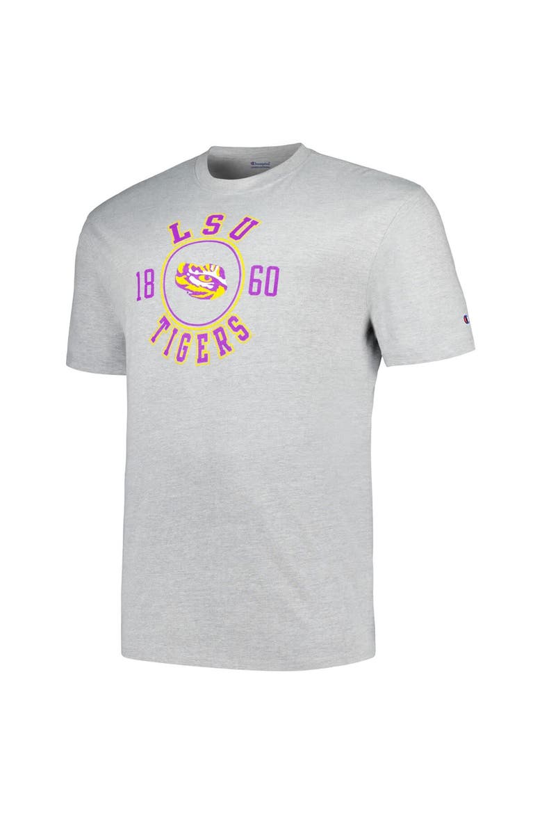 Men's Champion Heather Gray LSU Tigers Big & Tall Circle Logo T-Shirt, Alternate, color, Heather Gray