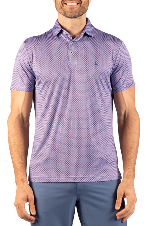 Geo Floral Performance Polo