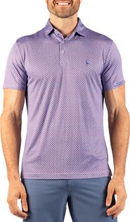 TailorByrd Geo Floral Performance Polo