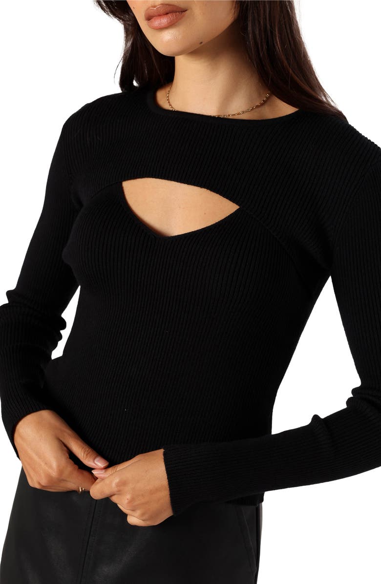 Petal & Pup Jupiter Cutout Rib Sweater, Alternate, color, 