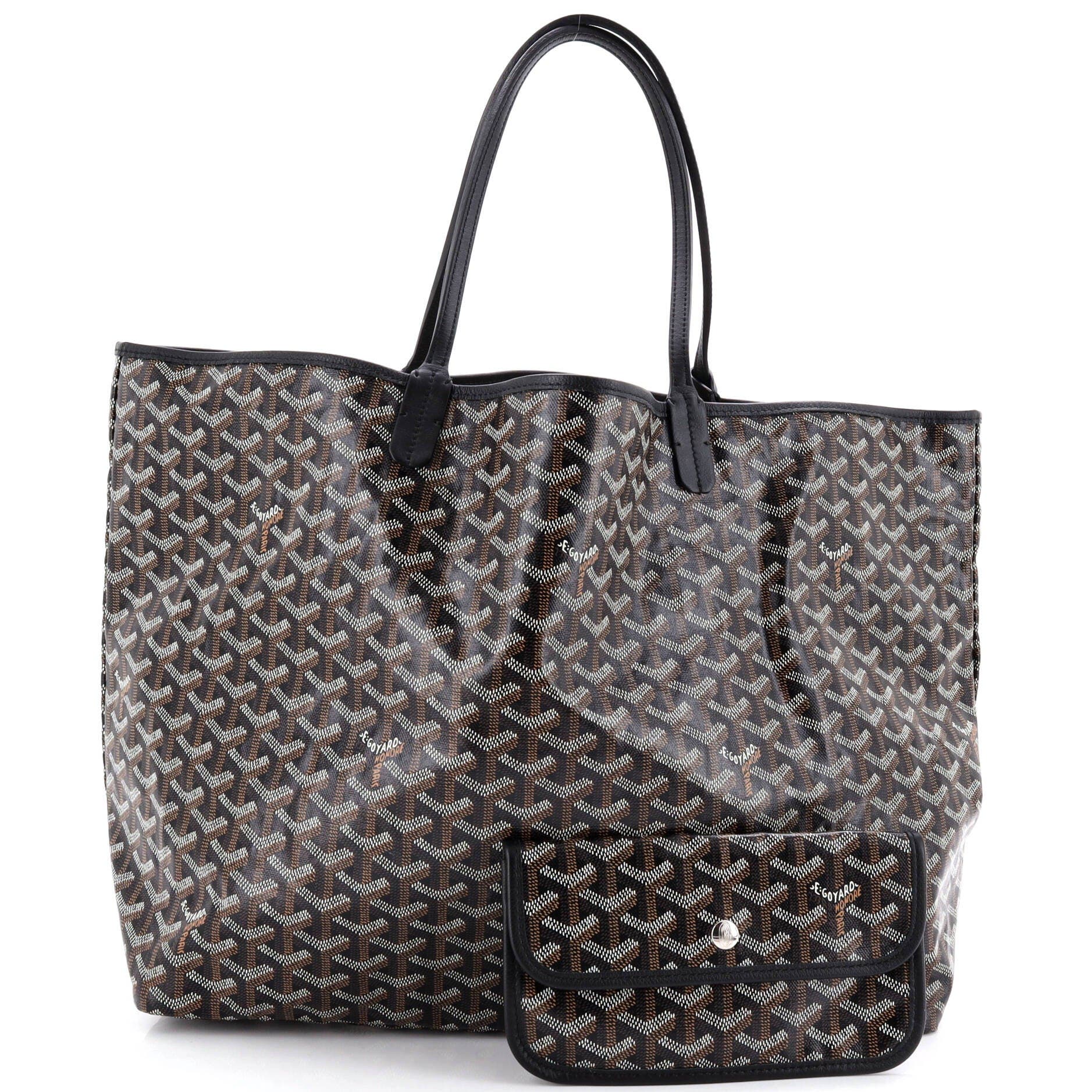 Pre-Owned Goyard Saint Louis Tote Coated Canvas GM, Alternate, color, Black
