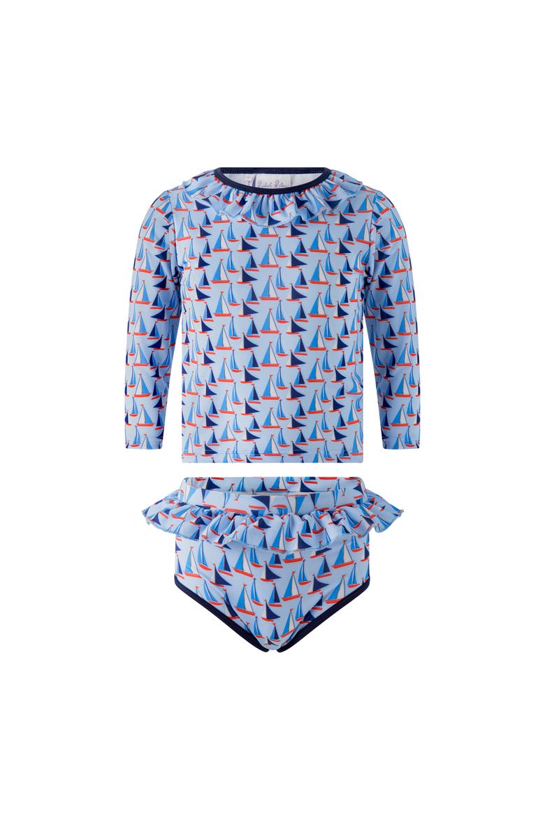 Sailboat Rashguard Set, Main, color, Blue