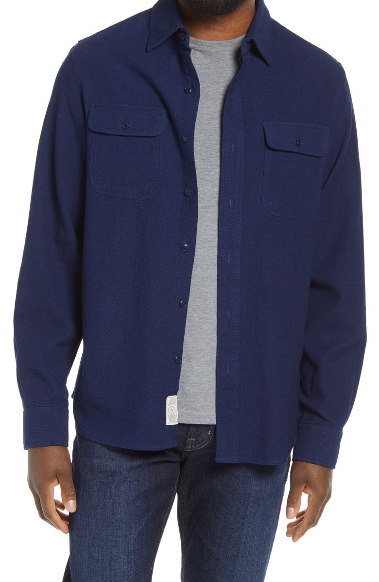 Schott NYC Washed Cotton Work Shirt, Main, color, 
