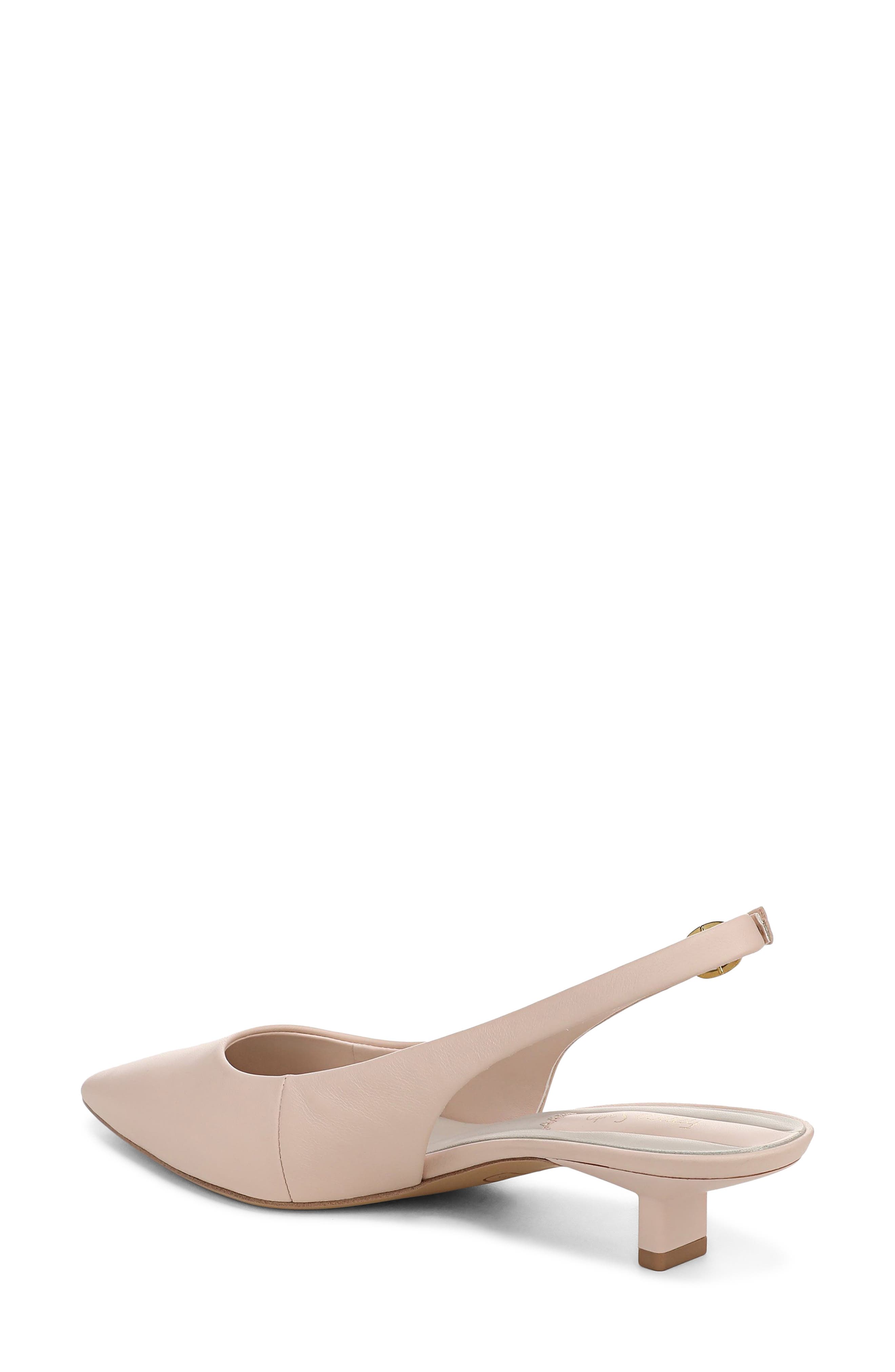 Pura Slingback Pointed Toe Kitten Heel Pump, Alternate, color, SOFT BLUSH