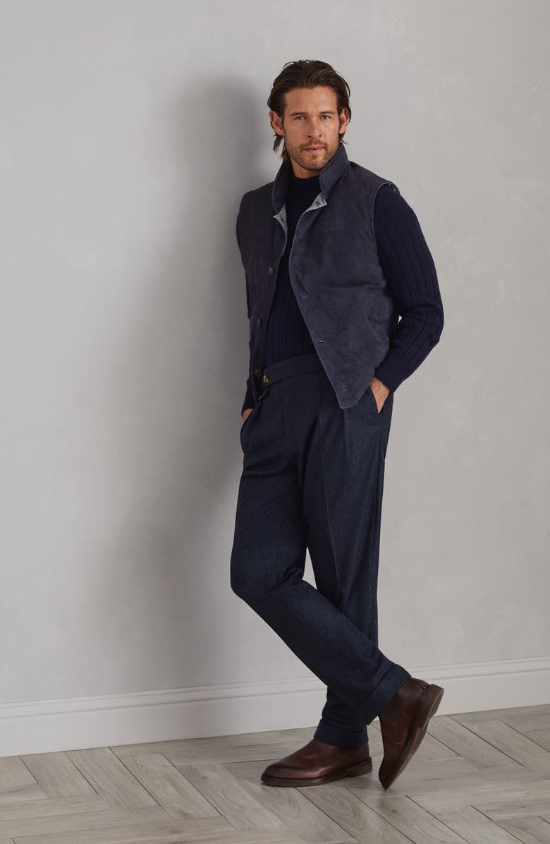 Brunello Cucinelli Flannel tailor fit trousers, Alternate, color,