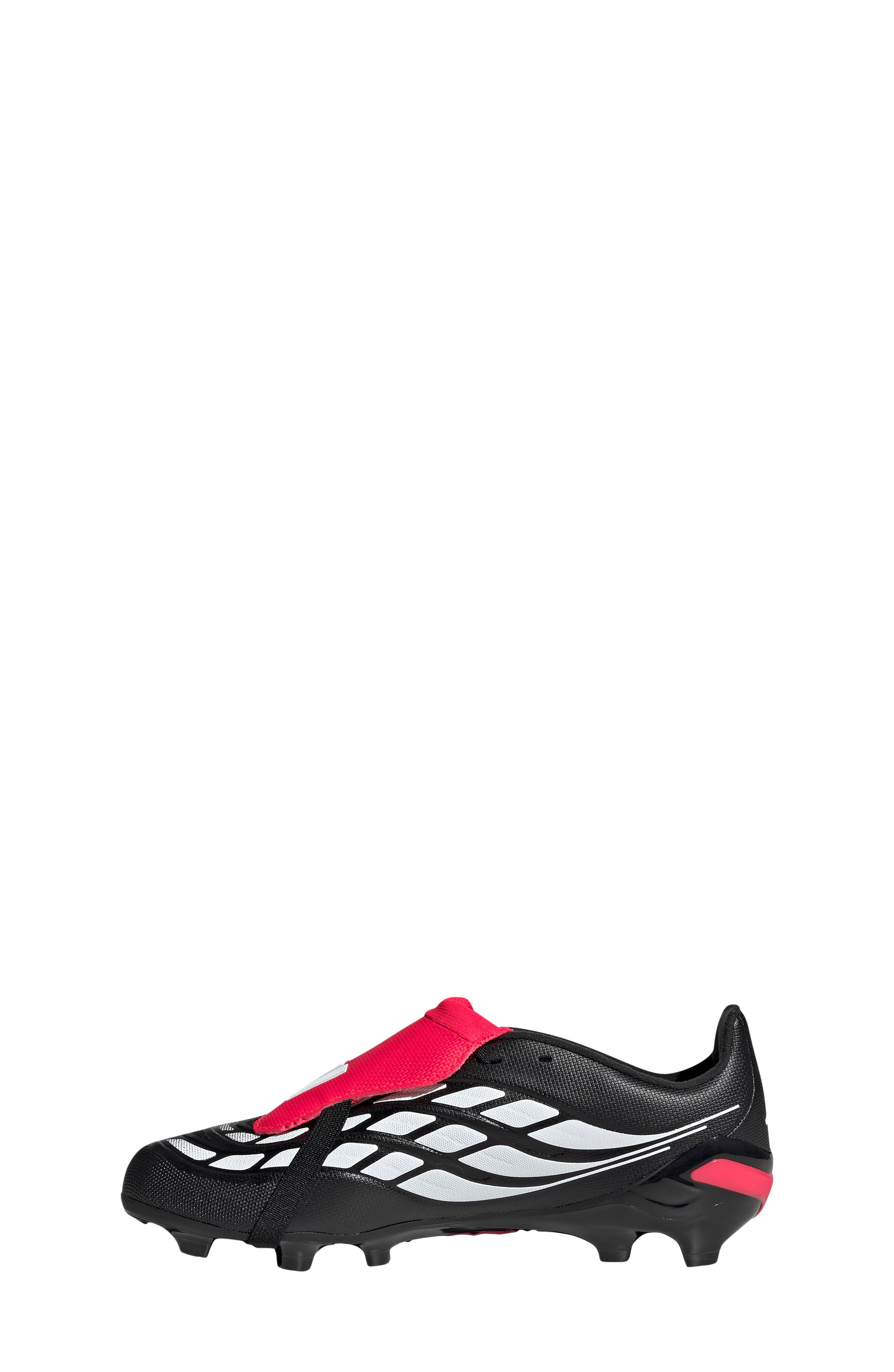Kids' Predator League Firm Ground Soccer Cleat, Alternate, color, BLACK/ WHITE/ RED