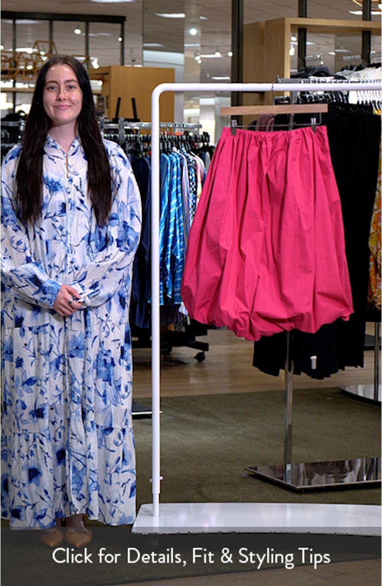 Strapless Bubble Hem Cotton Poplin Minidress, sales video thumbnail